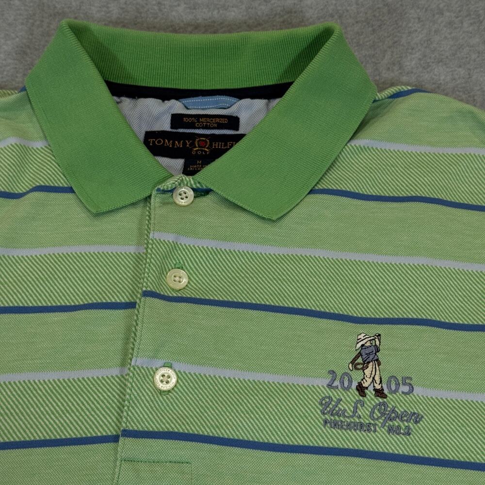 Tommy Hilfiger Golf Men's Medium Polo Shirt 2005 U.S. Open Pinehurst No 2 Stripe